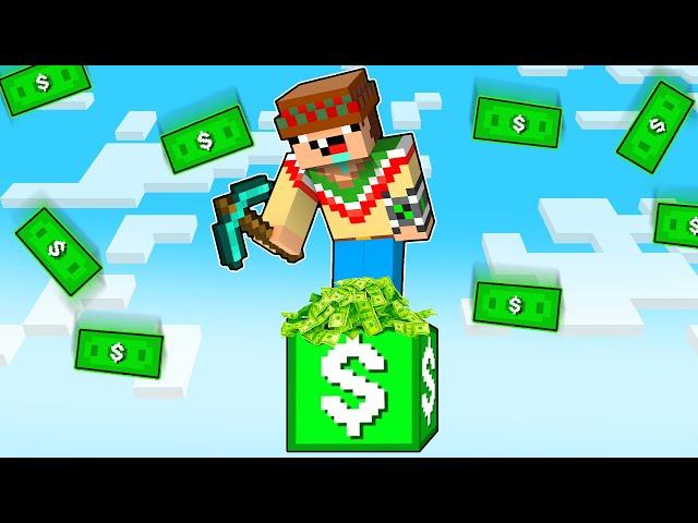 ¡Minecraft PERO es 1 BLOQUE de DINERO!  SILVIOGAMER MINECRAFT PERO