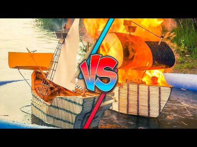 The Black Pearl vs The Interceptor Epic Battle | Pirates of the Caribbean from Matches