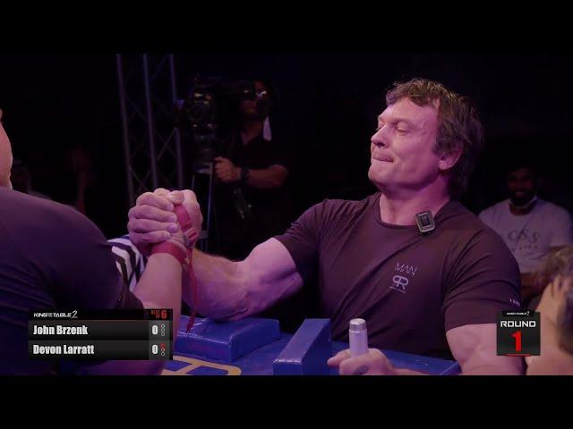 King's Move Devon Larratt vs John Brzenk in King of the Table 2 Armwrestling Supermatch