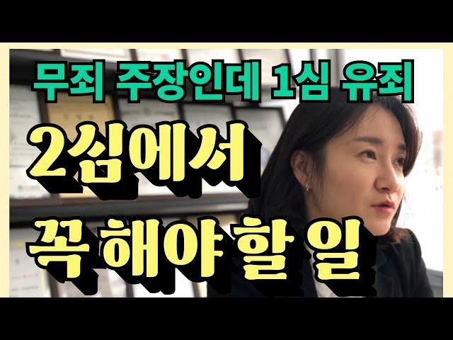 1심에서 유죄를 선고받았다면, 2심에서 최소한 이건 하셔야 됩니다.