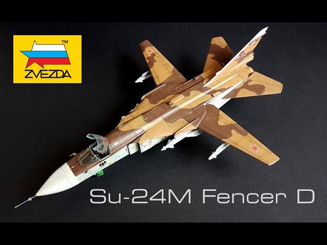 Su-24M Fencer D   FULL VIDEO BUILD  Zvezda 1/72 Scale Model Aircraft