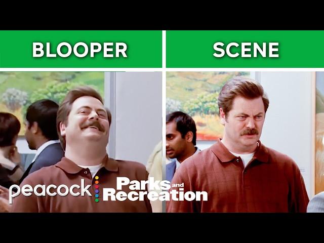 Bloopers Vs. Actual Scenes | Parks and Recreation