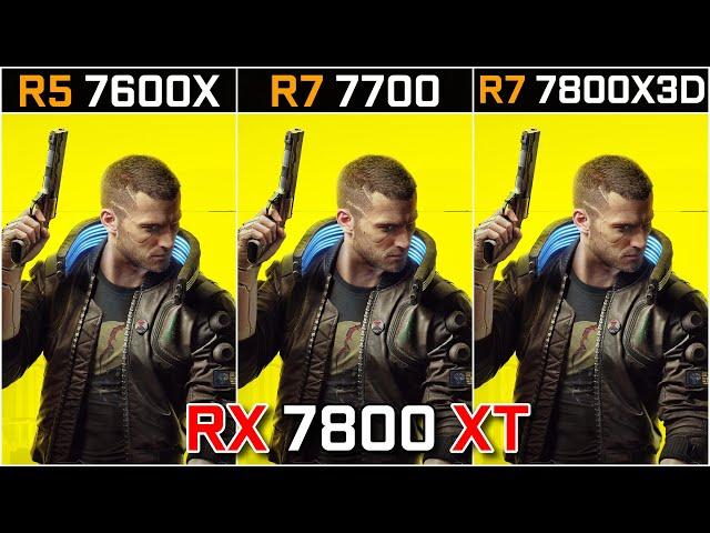 RYZEN 5 7600X vs RYZEN 7 7700 vs  RYZEN 7 7800X3D | RX 7800 XT | Test in 10 Games | 1080p & 1440p