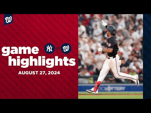 Yankees vs. Nationals Game Highlights (8/27/24) | MLB Highlights