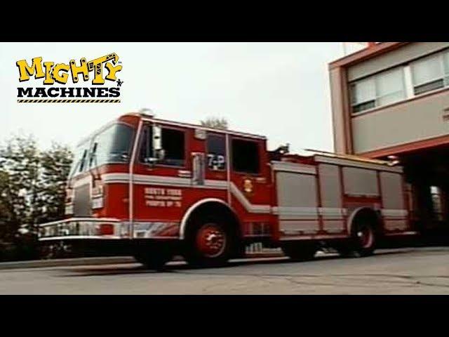  Mighty Machines Full Episodes  At the Fire Hall  Fireman Cartoons