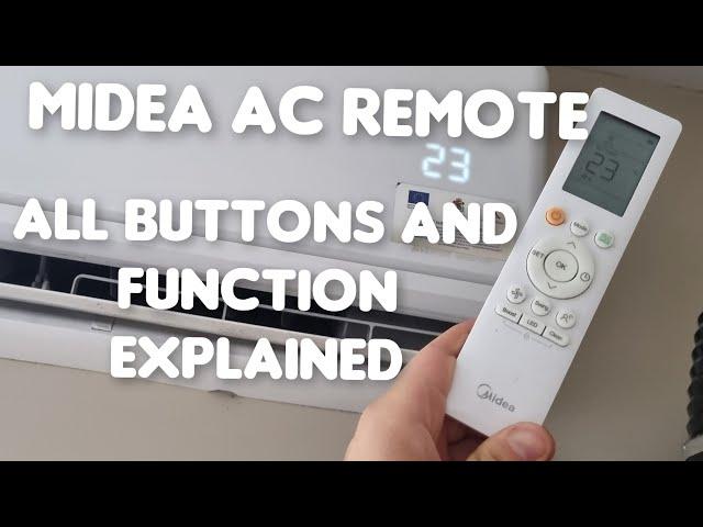 Midea Remote Control  All functions  and buttons explained