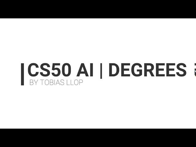 Degrees CS50AI
