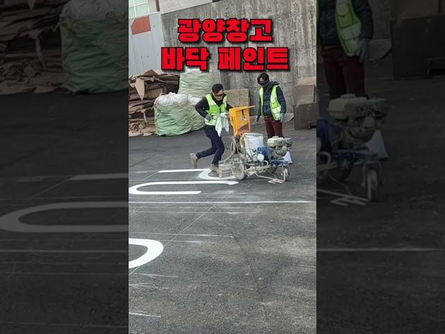 아스콘 바닥 페인트 레터링 zl존고수