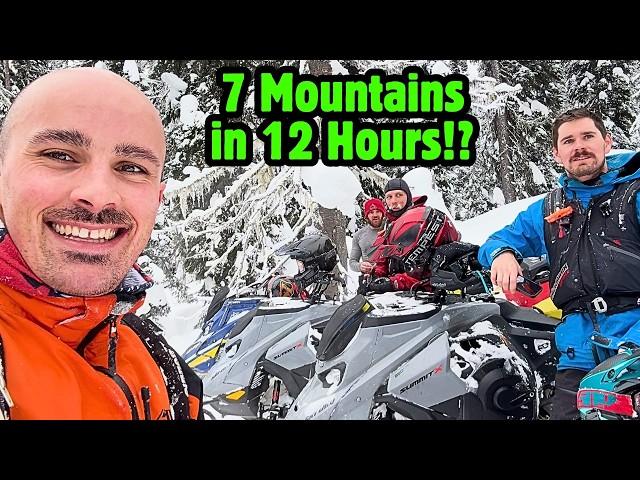 Snowmobiling 7 Mountains In ONE Day!?