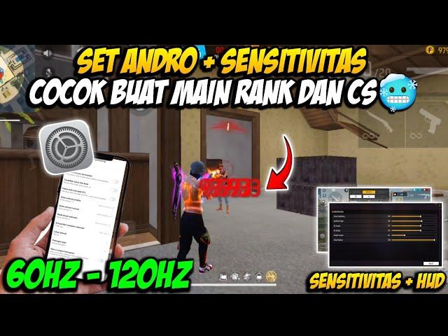 SET ANDRO 60HZ  SENSITIVITAS FF AUTO HEADSHOT 2024 SETELAH UPDATE || WORK SEMUA HP