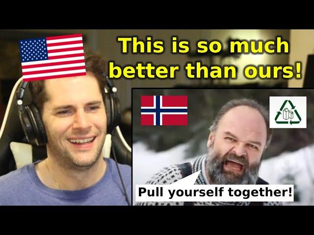 American Reacts to Norwegian Commercials