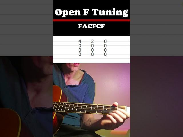 Open F Tuning Acoustic Riffs (With Tabs) #alternatetunings #acousticguitar #acousticguitartabs