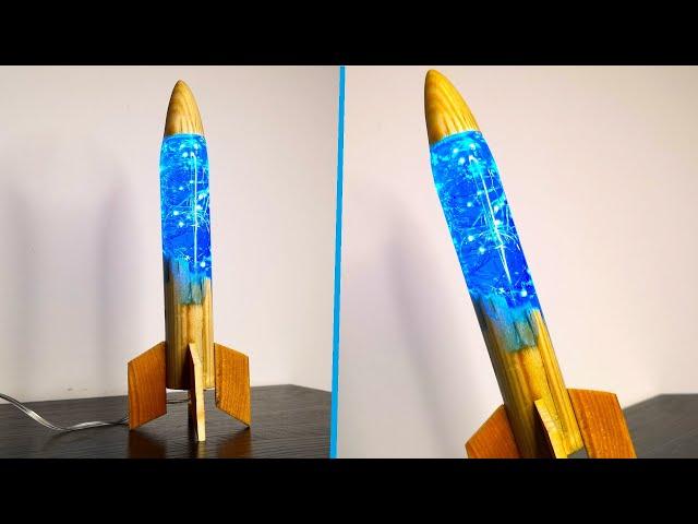 Epoxy Resin Rocket Lamp - Resin Art