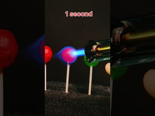 MELTING 🫠LOLLIPOPS WITH A LIGHTER  - SO SATISFYING! #subscribe #shorts #experiments #lollipop
