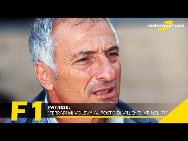 Patrese: "Ferrari mi voleva al posto di Villeneuve nel '79"