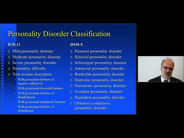 Michael First: Personality disorders in ICD-11 and DSM-5