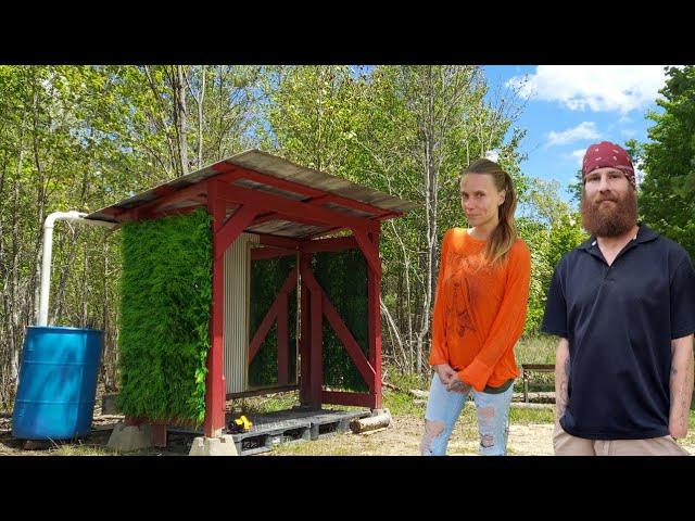 Building Our Off Grid Outdoor Shower FINALLY | Rainwater Harvesting