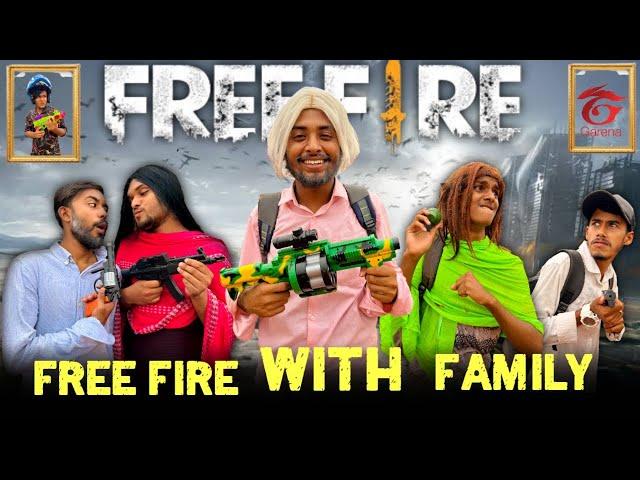 Free Fire With Family | Bangla Funny Video | Omor On Fire | It's Omor |