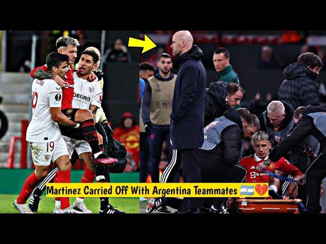 Lisandro Martínez Injury As he carried off the pitch by his Argentina teammates 