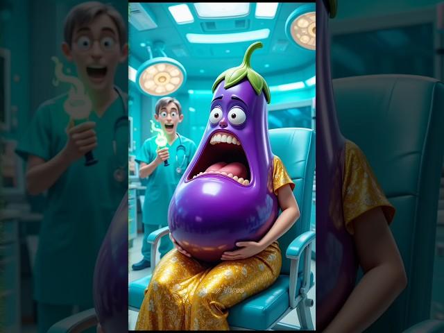  Evolution of Baby: Pregnant Brinjal on Hospital With Dr. Meaw Verse  #cute #love #shorts