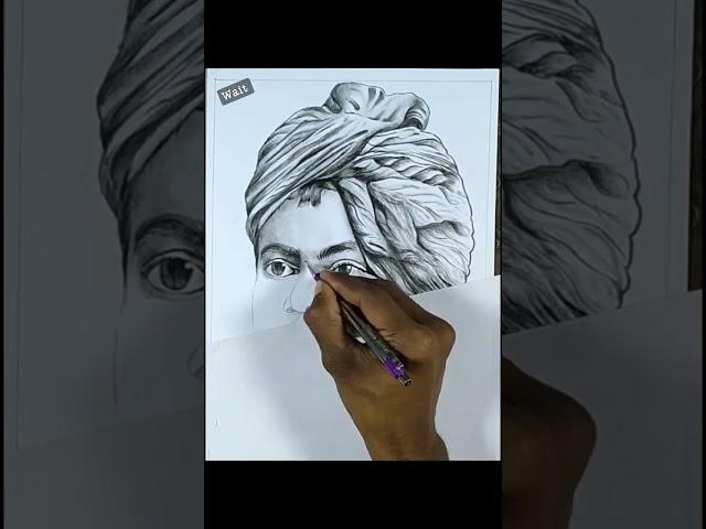 wait !  Swami Vivekananda  drawing #shorts #viral #satisfying #creativeart