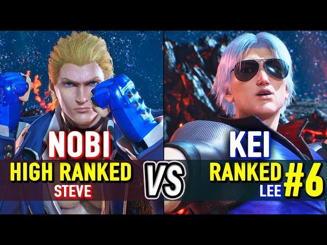 T8  NOBI (High Ranked Steve) vs KEI (#6 Ranked Lee)  Tekken 8 High Level Gameplay