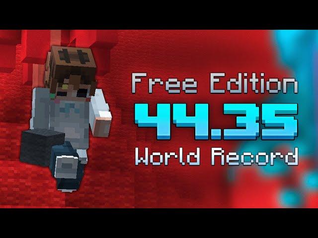 MINECRAFT FREE EDITION SPEEDRUN WR (0:44)