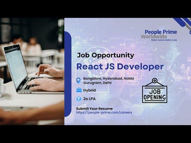 #itjobs : React JS Developer Wanted! | People Prime Jobs