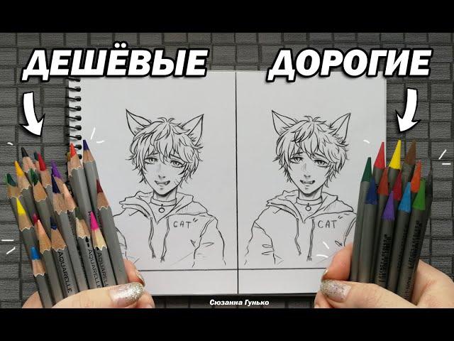 ВЫБЕРИ ЧТОБЫ ЗНАТЬ КАКИЕ АКВАРЕЛЬНЫЕ КАРАНДАШИ ЛУЧШЕ ! БЮДЖЕТНАЯ vs ДОРОГАЯ КАНЦЕЛЯРИЯ
