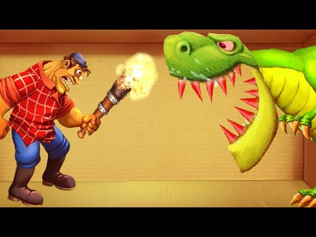 DINOSAUR T-REX vs HUNTER MAD JACK - Kick The Buddy 2022