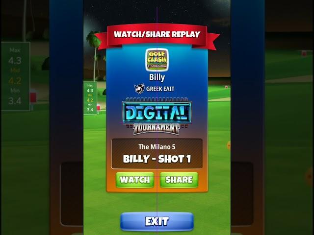 hole 3 pro  albatross WR BilltheGreek  digital tournament golf clash