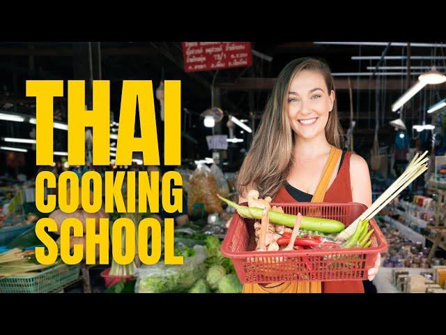 The BEST Thai Cooking School in CHIANG MAI! | Khao Soi, Pad Thai, and MORE!  Thailand Vlog 2022