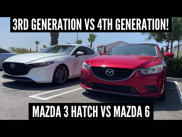 4th Generation vs. 3rd Generation | 2020 Mazda 3 Hatchback Races 2015 Mazda 6 Sport!