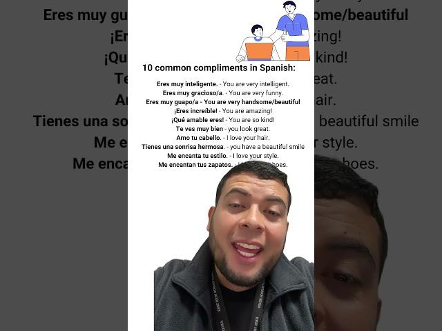 Compliments in Spanish #learnspanish #spanishlessons #spanishclass #compliments