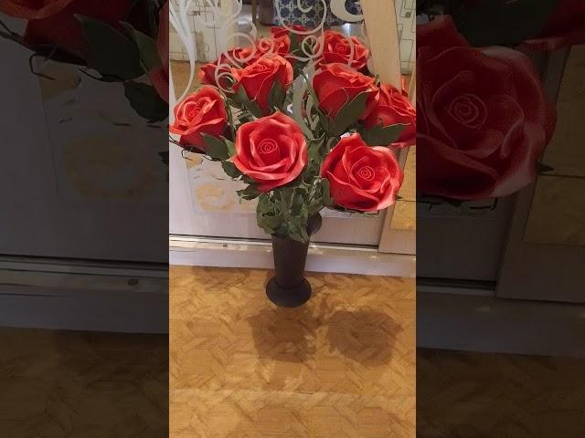 Цветы на кладбище из изолона #цветынакладбище, #цветыизизолона