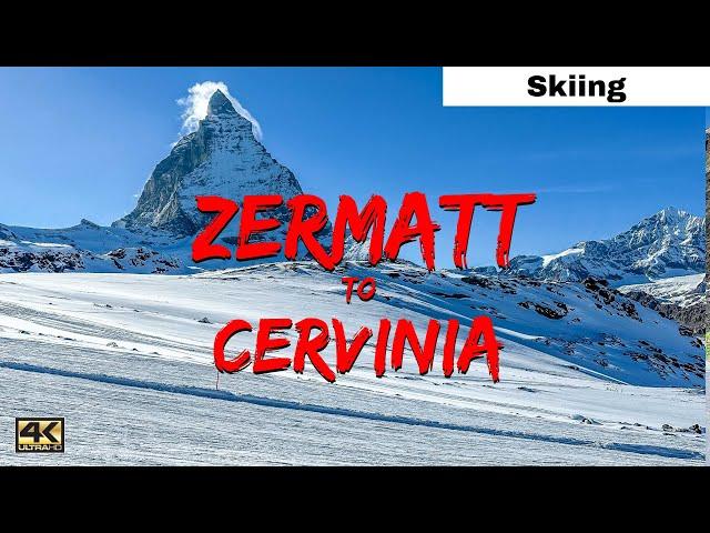 ZERMATT to CERVINIA | SKIING in Switzerland | Skiing from Switzerland to Italy | Matterhorn View