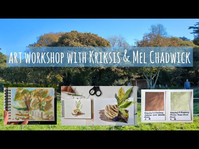 An Art Workshop With Kriksis & Melanie Chadwick: Mixed Media Sketches, A Collage & Some New Paints