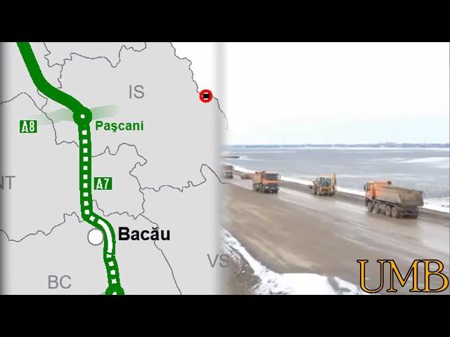 Autostrada A7 Bacău - Pașcani în Februarie 2025