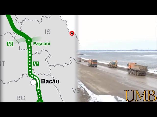 Autostrada A7 Bacău - Pașcani în Februarie 2025