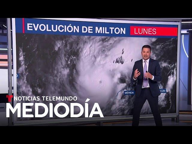 Milton ya es un monstruoso huracán y va camino a un impacto directo en Florida | Noticias Telemundo