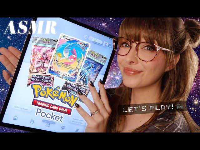 ASMR ⊹Let's Play Pokémon TCG Pocket: Space-Time Showdown!⊹ Whispered iPad Gaming to Relax You!