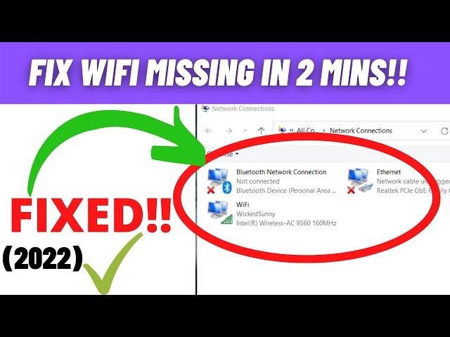 Fix Wifi Not Showing in Windows 11 Fix Wi-Fi Icon Not Showing Problem on Windows 11/10