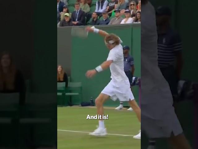 Andrey Rublev hits himself several times with tennis racket | #shorts