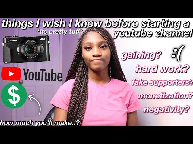 things i wish i knew before starting a youtube channel…