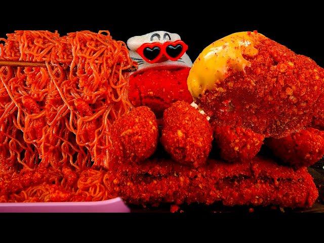 ASMR MUKBANG :) Cheetos Indonesian Noodle & Giant Cheetos Ham & Cheetos Chicken Eating Show!