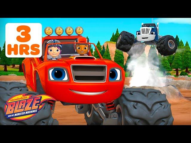 3 HOURS of Blaze & Crusher's Races, Missions and Rescues!   w/ AJ | Blaze and the Monster Machines