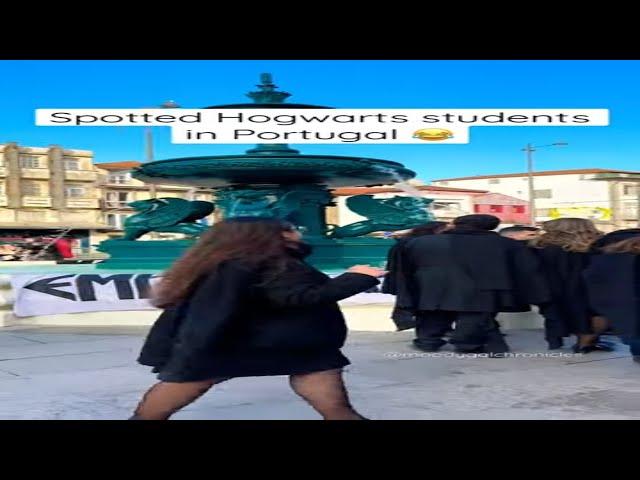 Hogwarts students in Portugal  #shorts #trending