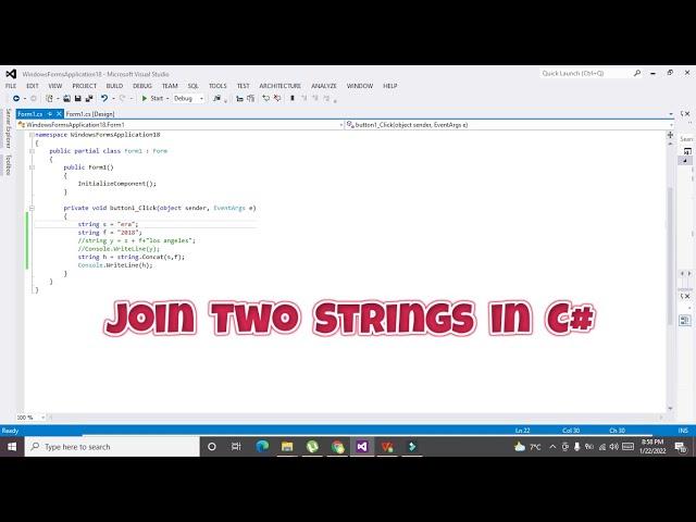 how to join two strings in c# | how to concatenate two strings in c#