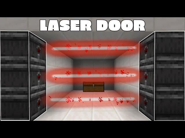 How to Make a Laser Door in Minecraft - Minecraft Bedrock Command Block Tutorial