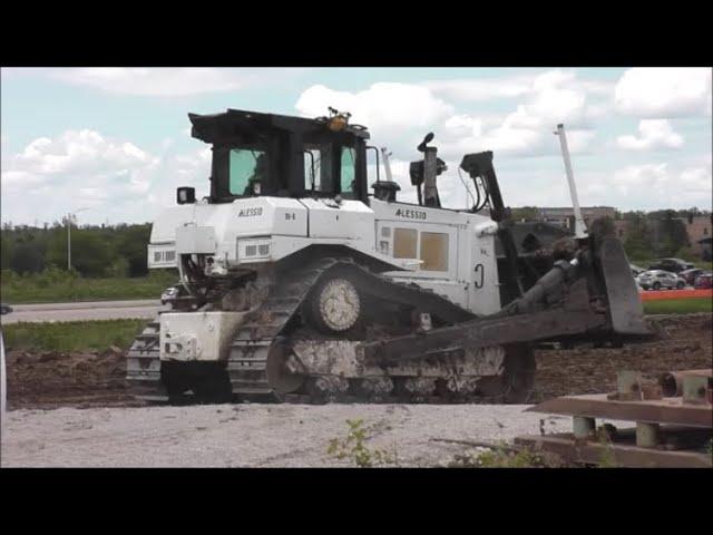 One Of A Kind D8 Dozer Pushing Earth Scrapers